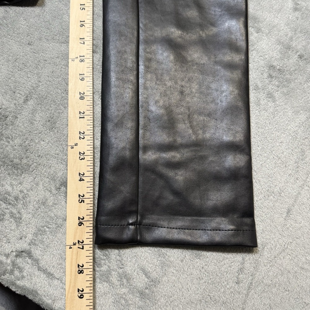 Aritzia Wilfred The Melina Soft Vegan Leather Straight Pant Black Size 23x27 - Picture 10 of 11